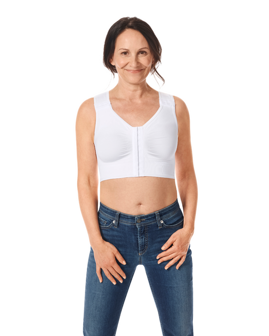 Amoena Lymph Flow Long Line Front Closure Bra