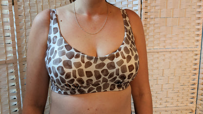 KALULA SWIMWEAR Julia Demi Top Giraffe Print