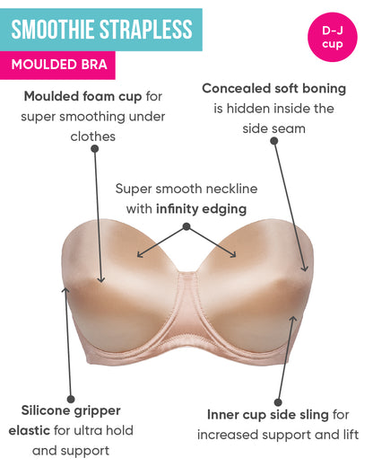 Curvy Kate Smoothie Strapless Moulded Bra (up to a K cup)